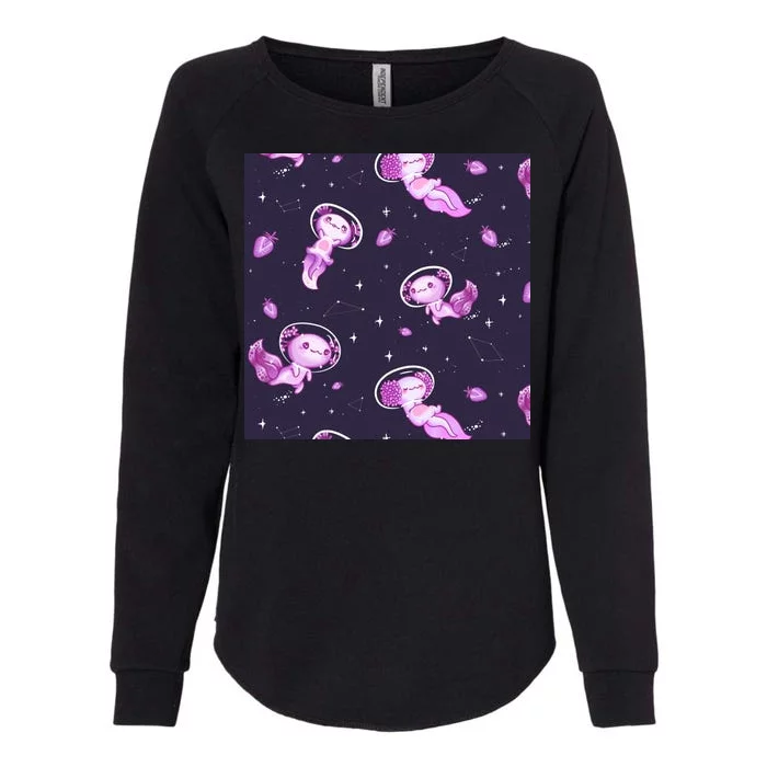 Cute Astronaut Axolotl Space Womens California Wash Sweatshirt