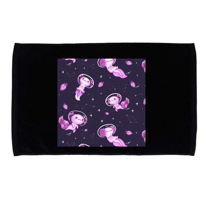 Cute Astronaut Axolotl Space Microfiber Hand Towel