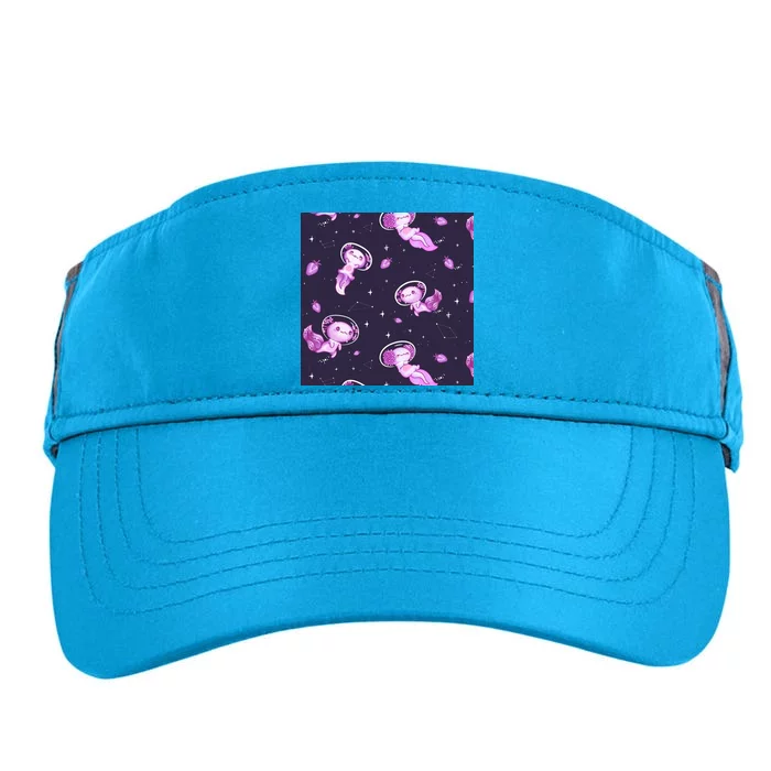 Cute Astronaut Axolotl Space Adult Drive Performance Visor