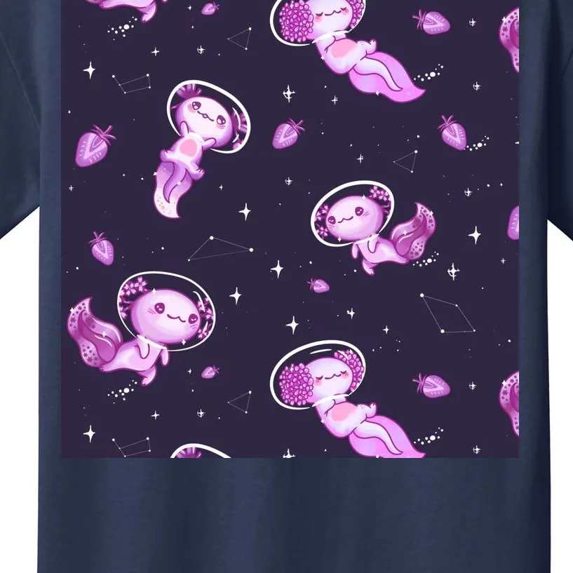 Cute Astronaut Axolotl Space Kids T-Shirt