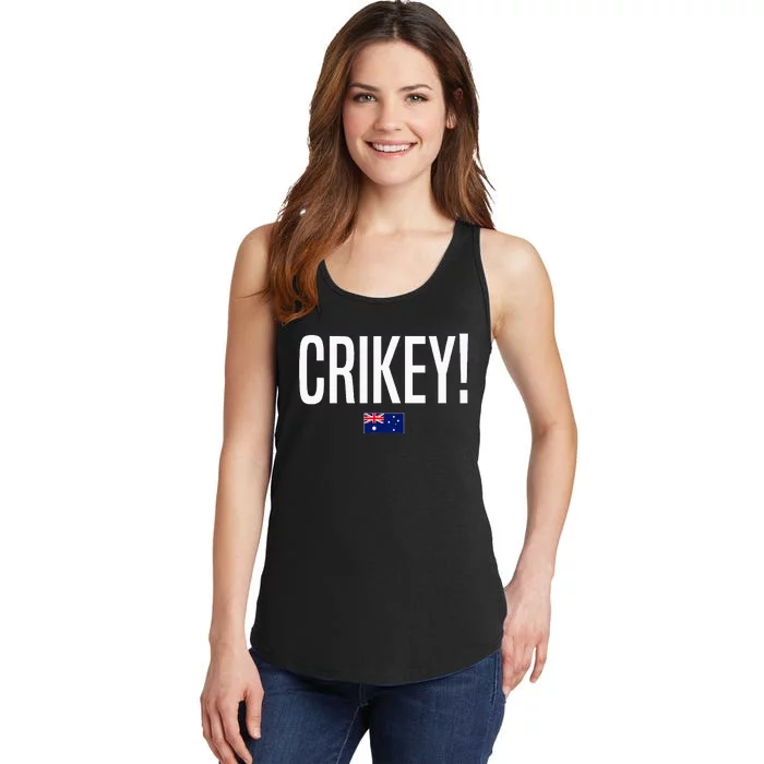 Crikey Australia Aussie Australian Slang Ladies Essential Tank