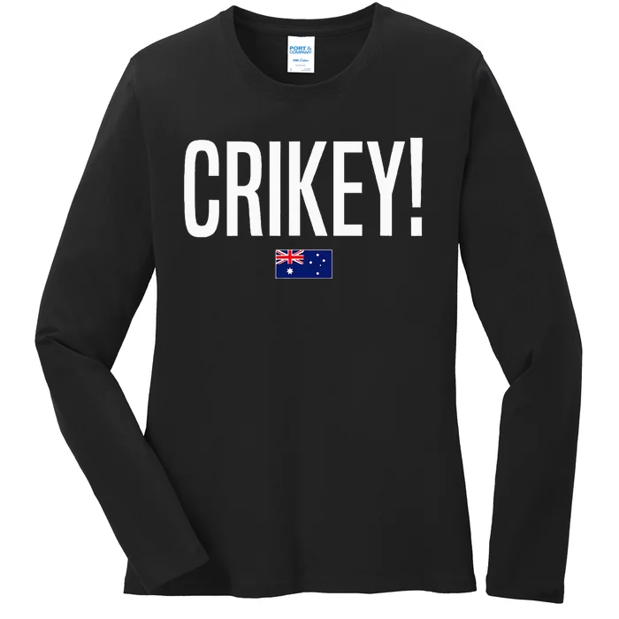 Crikey Australia Aussie Australian Slang Ladies Long Sleeve Shirt