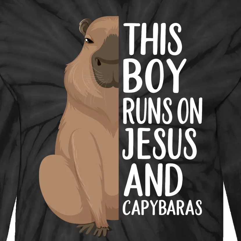 Capybara Art Animal For Capybara Lovers Tie-Dye Long Sleeve Shirt