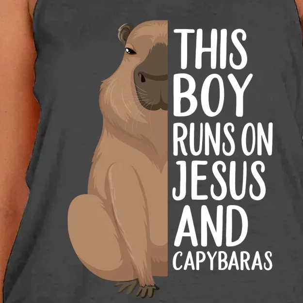 Capybara Art Animal For Capybara Lovers Women's Knotted Racerback Tank