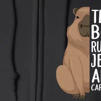 Capybara Art Animal For Capybara Lovers Full Zip Hoodie