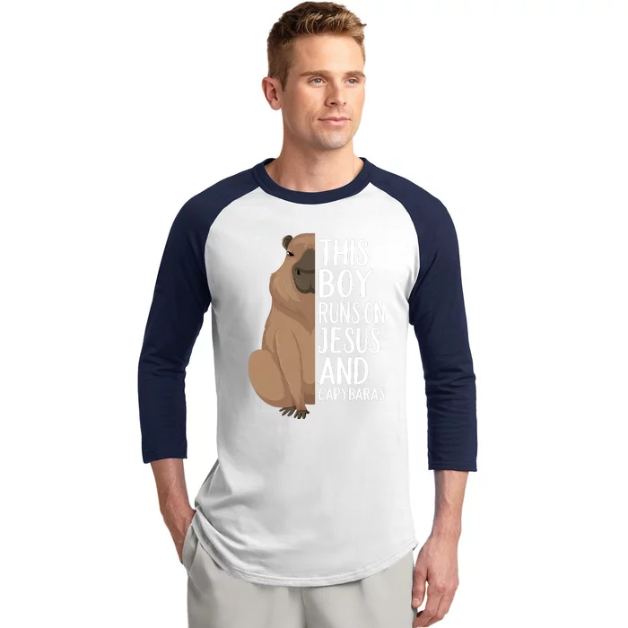 Capybara Art Animal For Capybara Lovers Baseball Sleeve Shirt