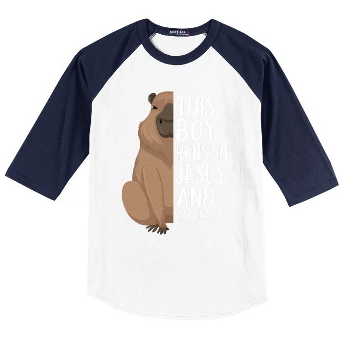 Capybara Art Animal For Capybara Lovers Baseball Sleeve Shirt