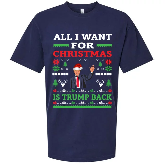 Cute Awesome All I Want For Christmas Is Trump Back Cute Gift Sueded Cloud Jersey T-Shirt