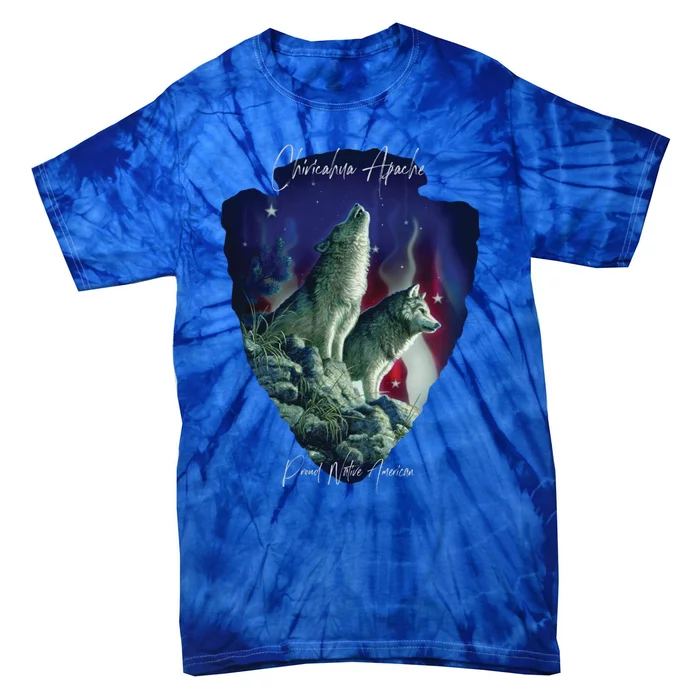 Chiricahua Apache American Indian Tribe Wolf Pride Howling Gift Tie-Dye T-Shirt