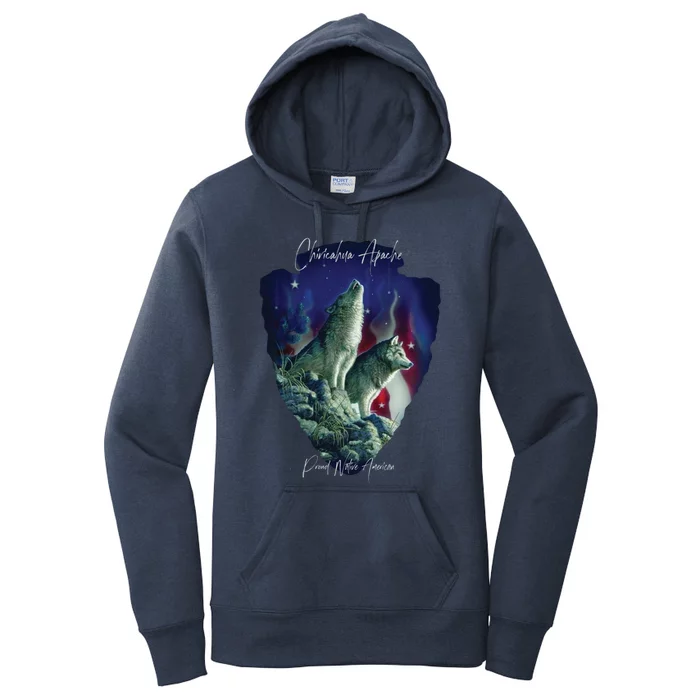 Chiricahua Apache American Indian Tribe Wolf Pride Howling Gift Women's Pullover Hoodie