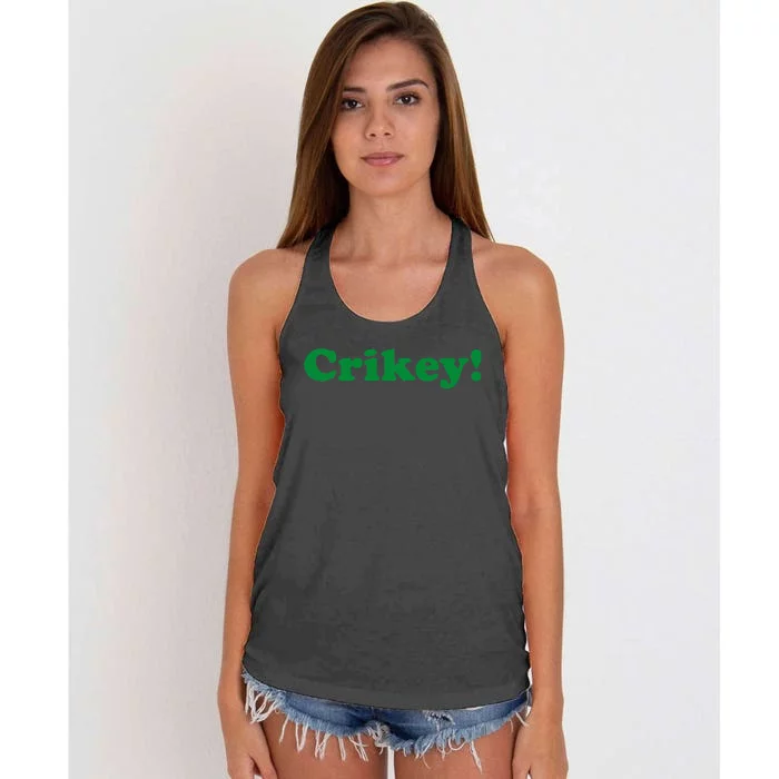 Crikey! Australia Aussie For Australian Slang Women's Knotted Racerback Tank