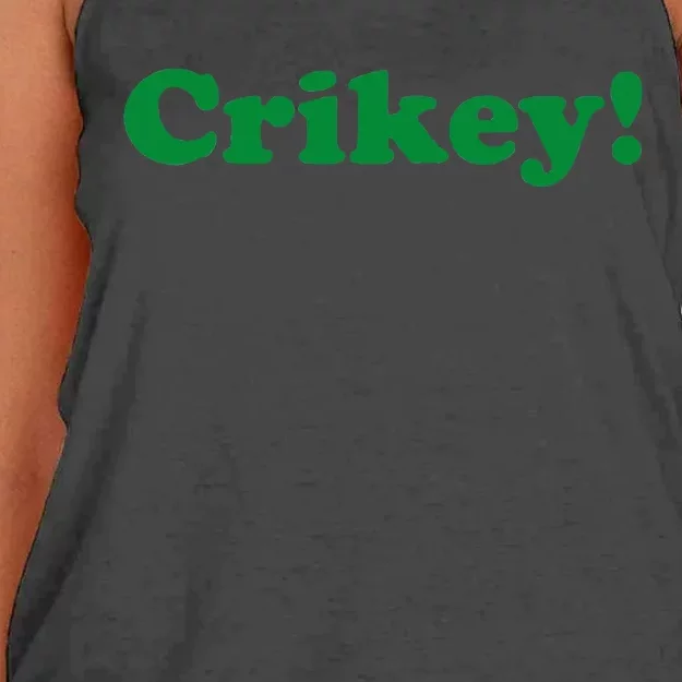 Crikey! Australia Aussie For Australian Slang Women's Knotted Racerback Tank