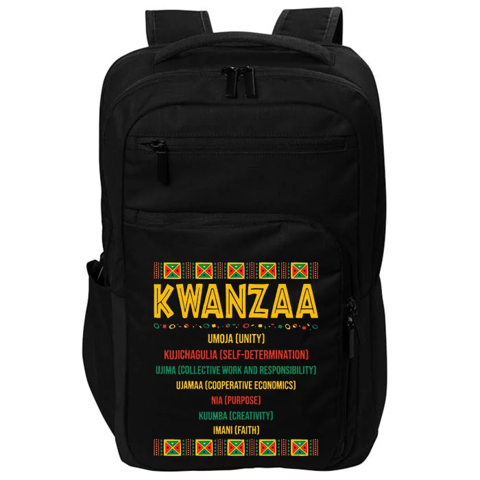 Christmas African American Happy Kwanzaa Impact Tech Backpack