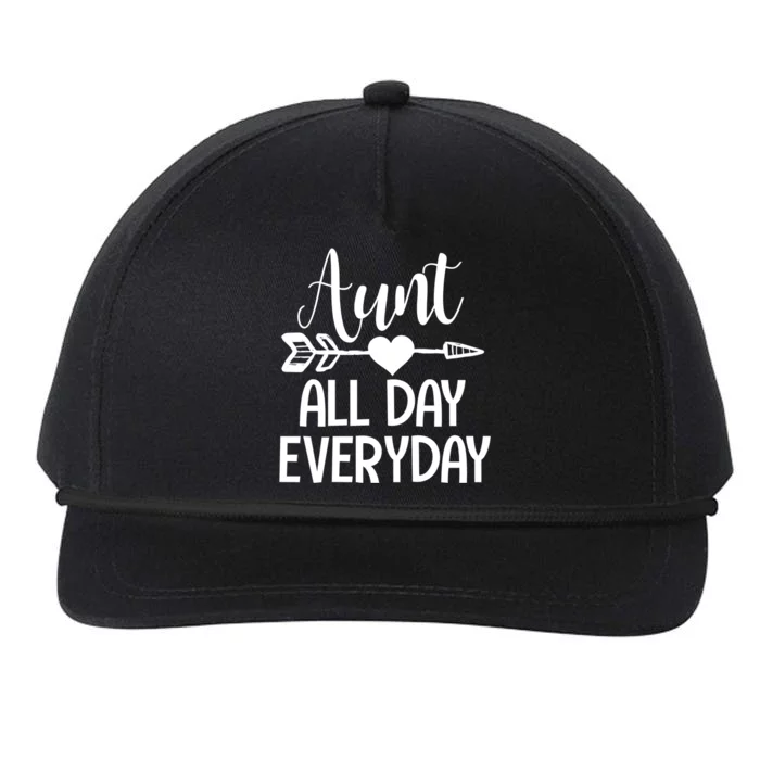 Cute Aunt Auntie Niece Nephew Funny Aunt Arrow Family Gift Snapback Five-Panel Rope Hat