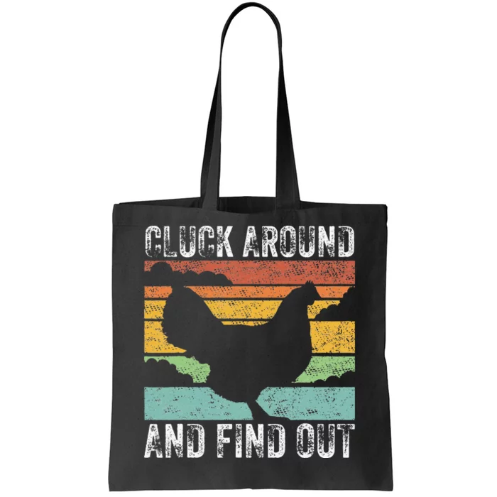 Cluck Around And Find Out Chicken Vintage Tote Bag