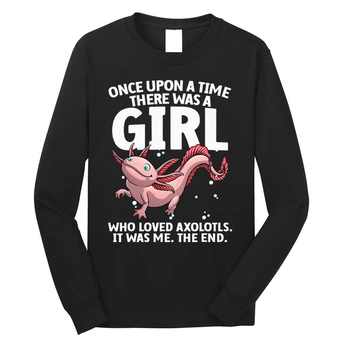 Cool Axolotl Art For Salamander Axolotl Lover Long Sleeve Shirt