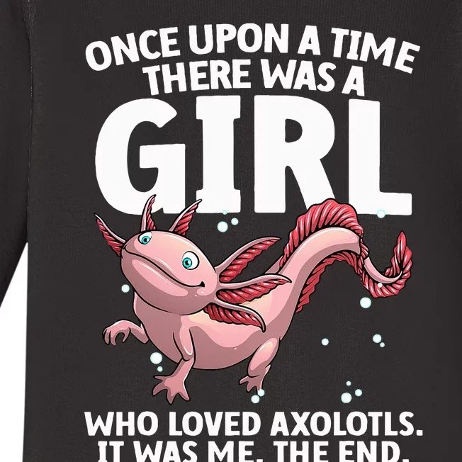 Cool Axolotl Art For Salamander Axolotl Lover Baby Long Sleeve Bodysuit