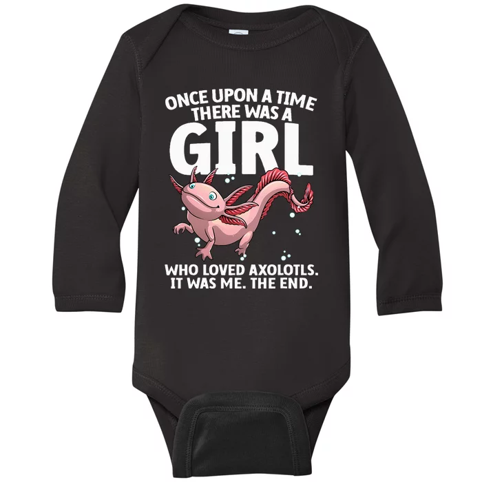 Cool Axolotl Art For Salamander Axolotl Lover Baby Long Sleeve Bodysuit