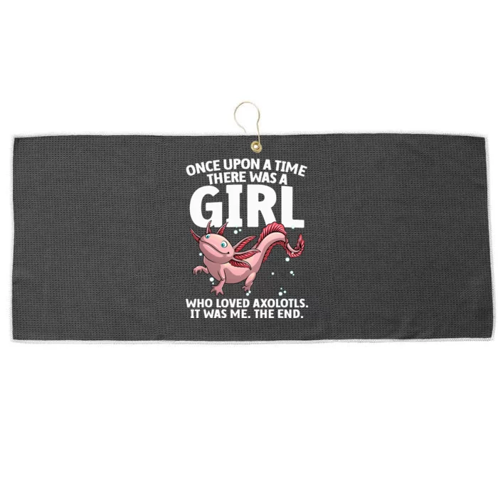 Cool Axolotl Art For Salamander Axolotl Lover Large Microfiber Waffle Golf Towel