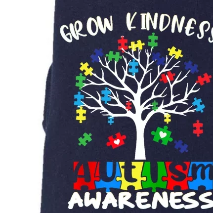 Cute Autism Awareness Tree Of Kindness Puzzle Pieces Doggie 3-End Fleece Hoodie