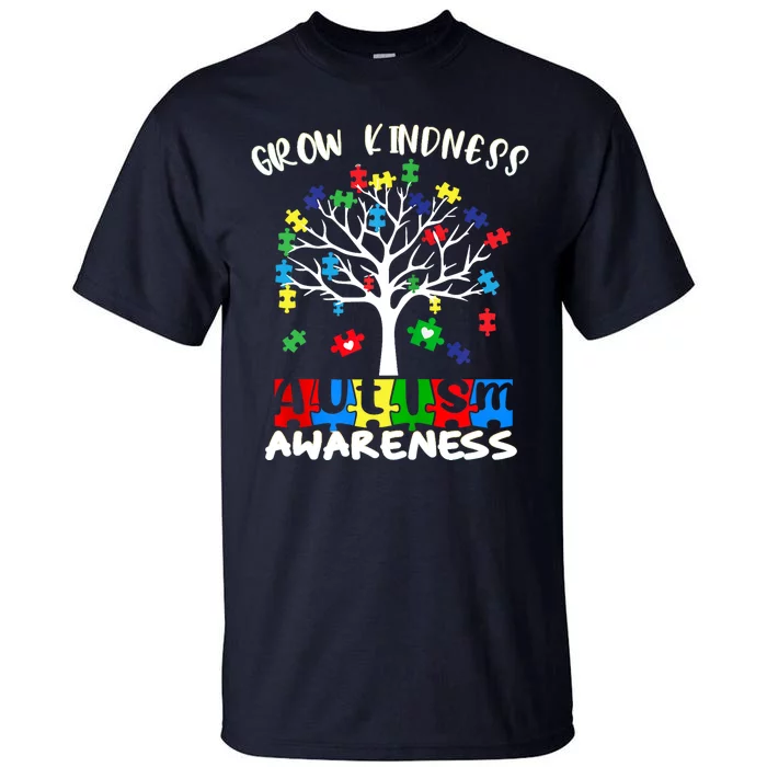 Cute Autism Awareness Tree Of Kindness Puzzle Pieces Tall T-Shirt