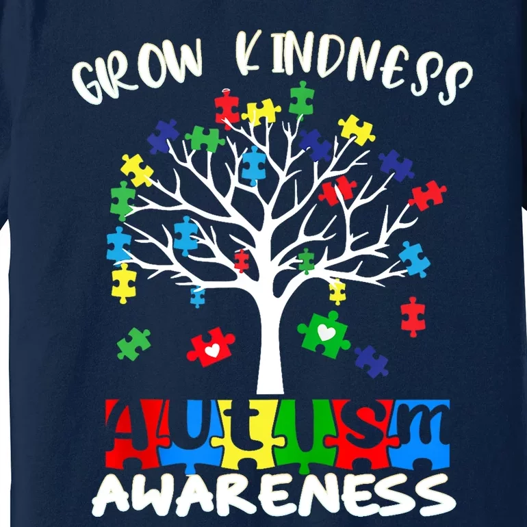 Cute Autism Awareness Tree Of Kindness Puzzle Pieces Premium T-Shirt