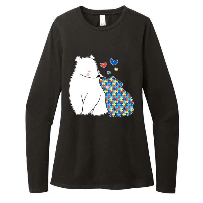 Cute Autism Awareness Polar Bear Puzzle Womens CVC Long Sleeve Shirt