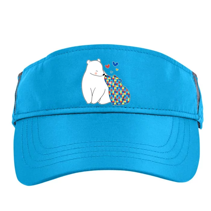 Cute Autism Awareness Polar Bear Puzzle Adult Drive Performance Visor