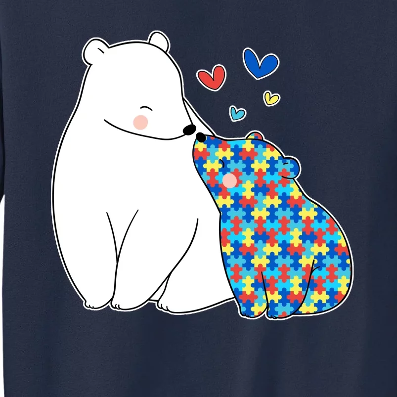 Cute Autism Awareness Polar Bear Puzzle Sweatshirt