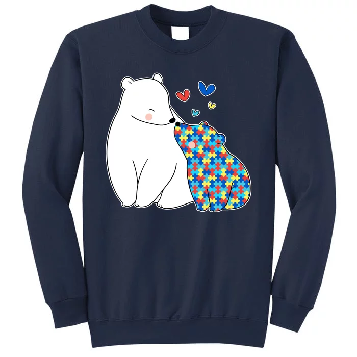 Cute Autism Awareness Polar Bear Puzzle Sweatshirt