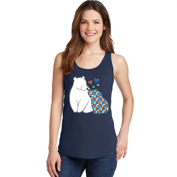 Cute Autism Awareness Polar Bear Puzzle Ladies Essential Tank