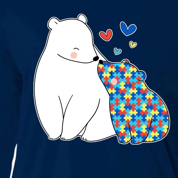 Cute Autism Awareness Polar Bear Puzzle Cooling Performance Long Sleeve Crew