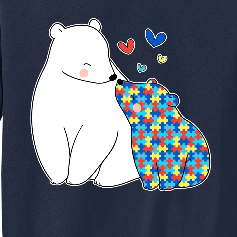 Cute Autism Awareness Polar Bear Puzzle Tall Sweatshirt