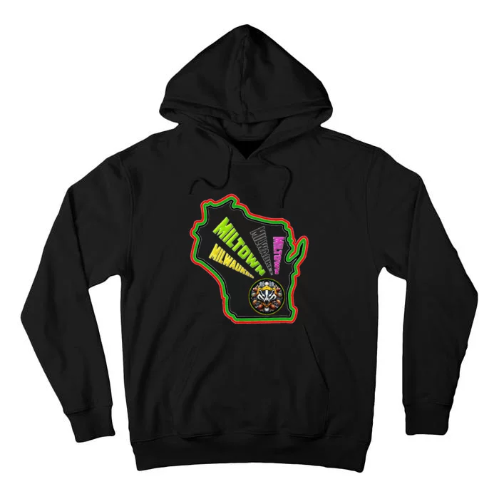 Classic African American Multicolor Wisconsin Milwaukee Tall Hoodie