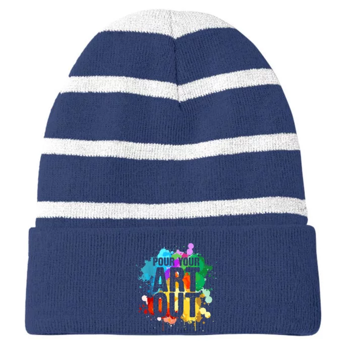 Cool Artist Art For Paint Painter Artist Painting Striped Beanie with Solid Band