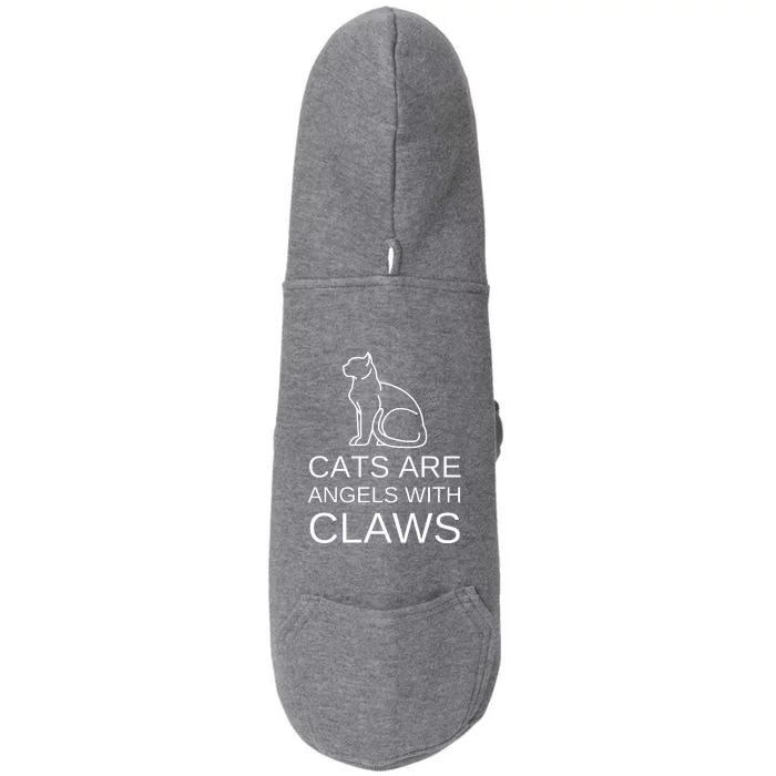 Cats Are Angels With Claws Doggie 3-End Fleece Hoodie