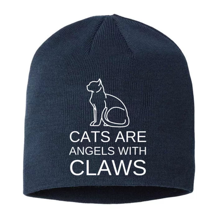 Cats Are Angels With Claws 8 1/2in Sustainable Knit Beanie