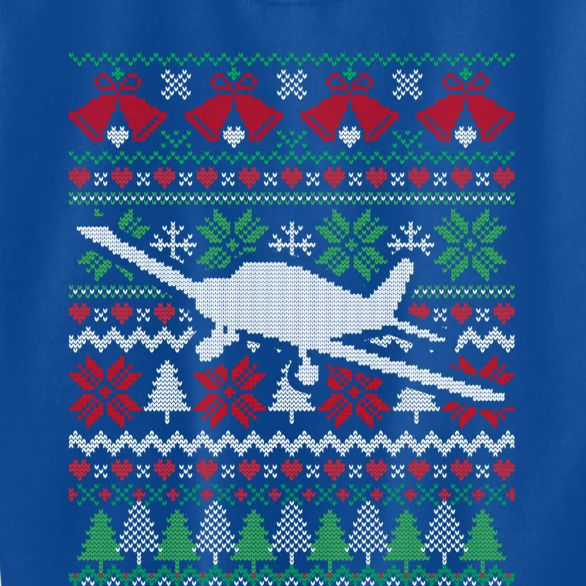 Christmas Airplane Aviation Gift Kids Sweatshirt