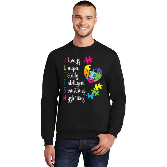 Colorful Autism Awareness Gift Design For ASD Parents Premium Sweatshirt