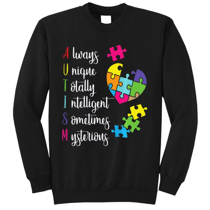 Colorful Autism Awareness Gift Design For ASD Parents Premium Sweatshirt