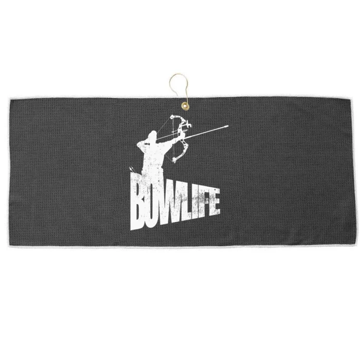 Cool Archery Archer Silhouette Bow Life Tee Large Microfiber Waffle Golf Towel