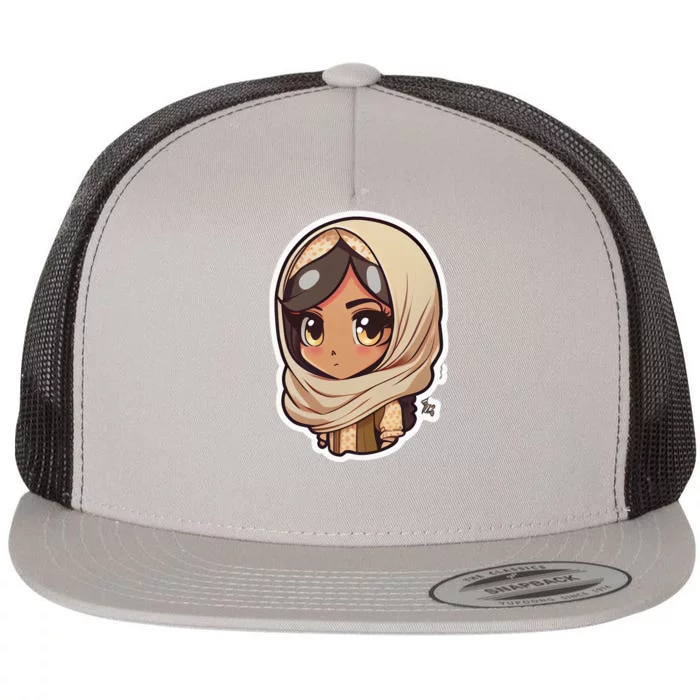 Cute Anime Arab Hijab Head Scarf Beautiful Girl Poster for Sale