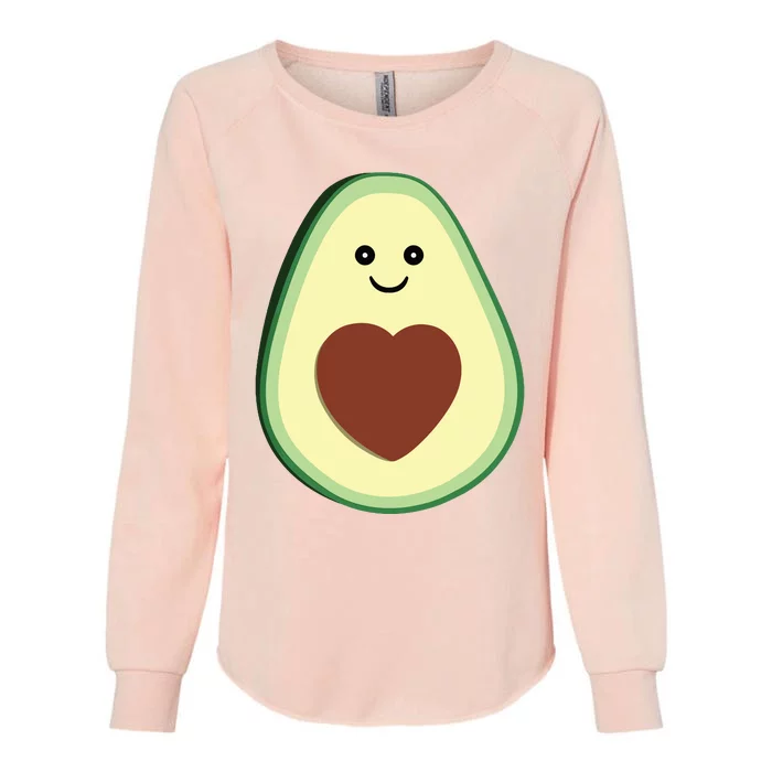 Cute Adorable Avocado Heart Love Womens California Wash Sweatshirt