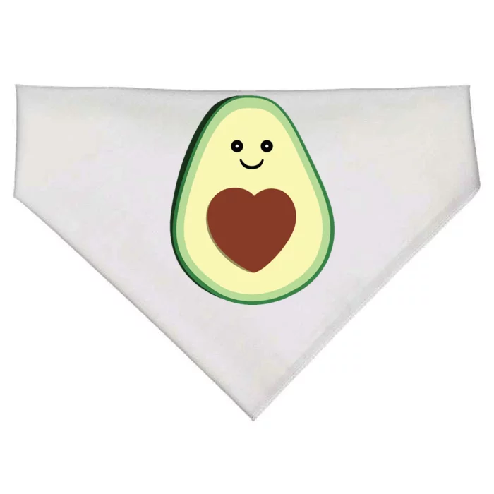 Cute Adorable Avocado Heart Love USA-Made Doggie Bandana