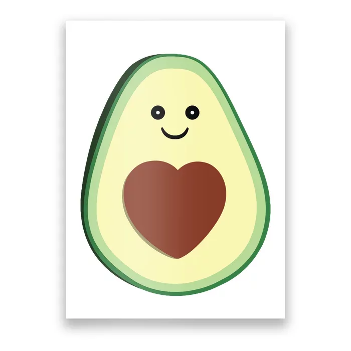 Cute Adorable Avocado Heart Love Poster