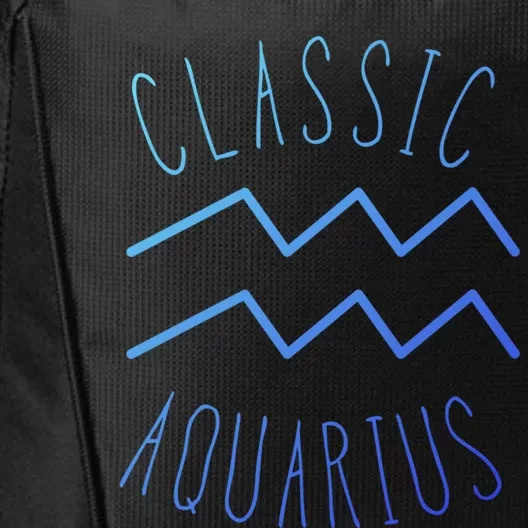 Classic Aquarius Astrology Sign / Aquarius Birthday Quote Gift City Backpack