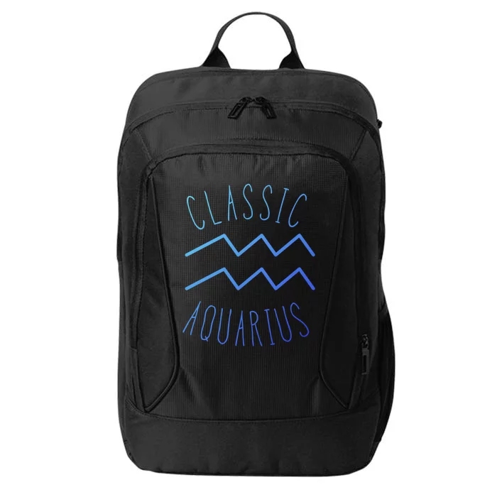 Classic Aquarius Astrology Sign / Aquarius Birthday Quote Gift City Backpack