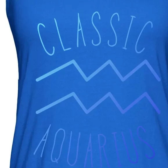 Classic Aquarius Astrology Sign / Aquarius Birthday Quote Gift Ladies Essential Flowy Tank