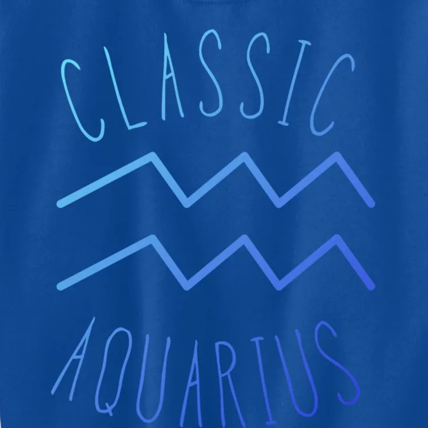 Classic Aquarius Astrology Sign / Aquarius Birthday Quote Gift Kids Sweatshirt