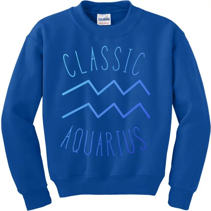 Classic Aquarius Astrology Sign / Aquarius Birthday Quote Gift Kids Sweatshirt